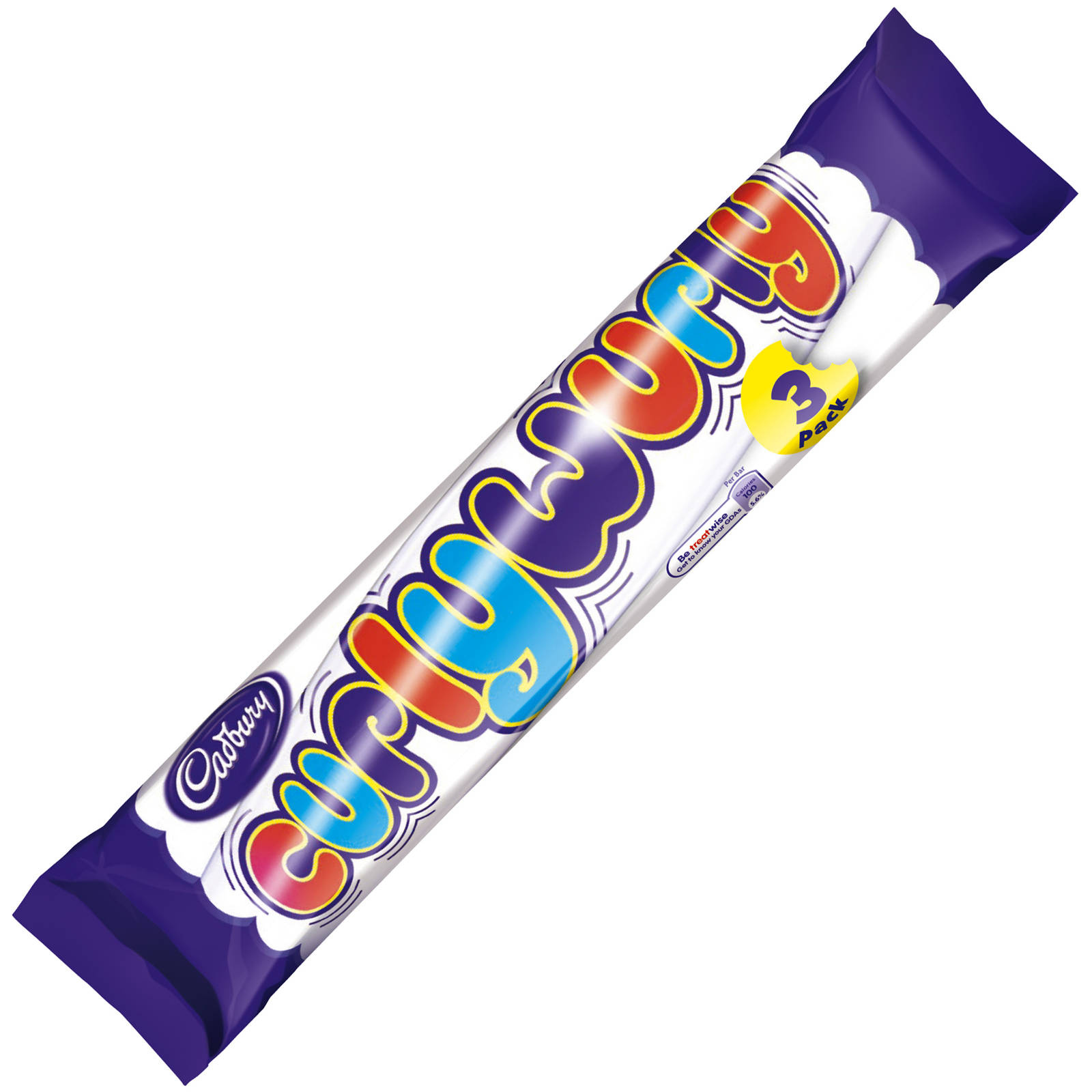 Cadbury Curlywurly Czekolada z Karmelem 3 pack SŁODYCZE Batony