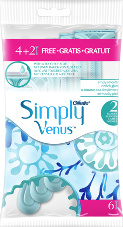 Gillette Venus Jednorazowa maszynka do golenia Simply Venus 6 sztuk