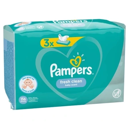 Pampers Fresh Clean Chusteczki Nawilżone 156 szt.