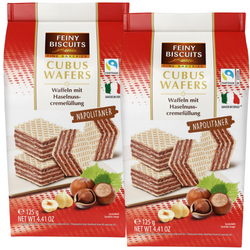 Feiny Biscuits Cubus Wafle z Kremem z Orzechów Laskowych 125 g