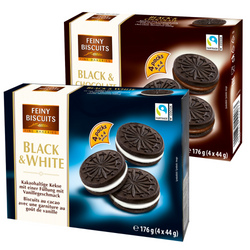 Feiny Biscuits Herbatniki Czarne i Czekoladowe 176 g