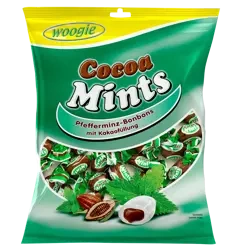 Woogie Cukierki Miętowe z Nadzieniem Kakaowym 150 g