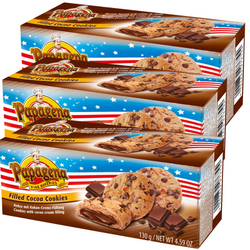 Papagena Choco Chip Ciastka z Kremem Czekoladowym 130 g