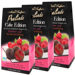 MaitreTruffout Pralinen Cake Edition Pralinki Czekoladowo-Malinowe 148 g