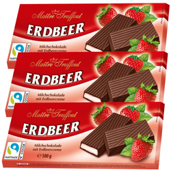 Maitre Truffout Czekolada Nadziewana Truskawkowa 100 g