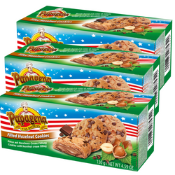 Papagena Choco Chip Ciastka z Kremem Orzechowym i Orzechami 130 g