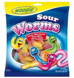 Woogie Saure Würmer Kwaśne Żelki 250 g