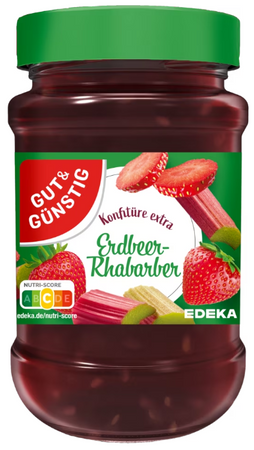 G&G Konfitura Extra Truskawka Rabarbar 450 g