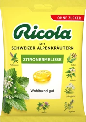 Ricola Alpenkräuter Zitronenmelisse Cukierki bez Cukru 75 g