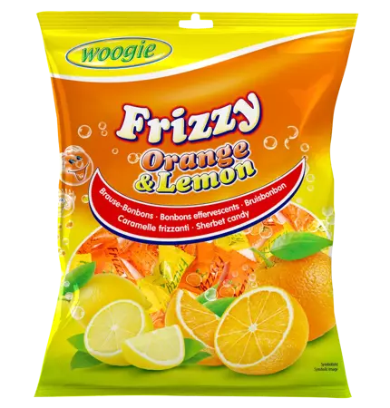 Woogie Frizzy Orange & Lemon Cukierki Musujące 170 g