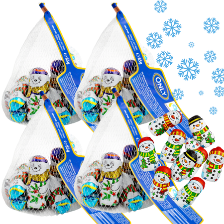 Only Bałwanki Czekoladowe Świąteczne Bożonarodzeniowe 4x85g