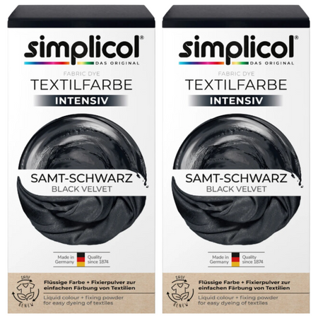 Simplicol Barwnik do Tkanin Aksamitna Czerń 2 sztuki