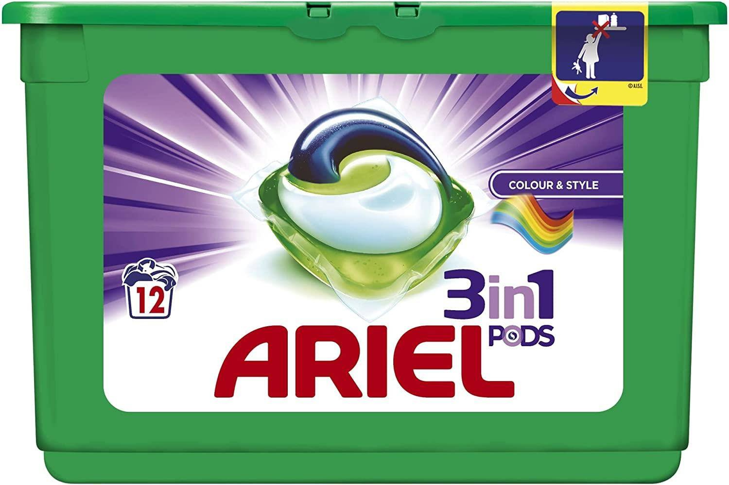 Ariel Color Reveal Kapsułki 3w1 do Koloru 12 szt | PRANIE I PRASOWANIE ...