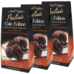 MaitreTruffout Pralinen Cake Edition Pralinki z Gorzkiej Czekolady 3x148 g