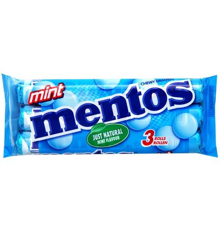 Mentos Minze Kaubonbon  3x38 g