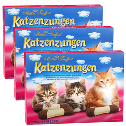 MaitreTruffout Kocie Języczki Mleczno-Białe 3x100g