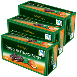 MaitreTruffout Talarki Czekoladowe z Kremem Pomarańczowo-Miętowym 200 g