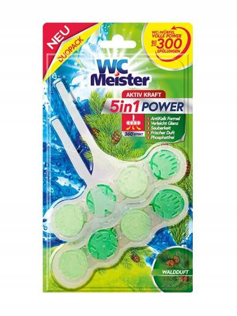 WC Meister 5 in 1 Power Waldduft Zawieszka WC2 x 45 g DE