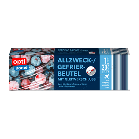 Optihome Worki Strunowe do Zamrażania 1 l,20 szt.