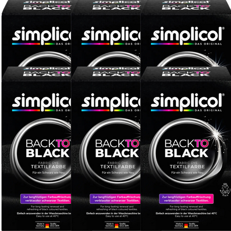 Simplicol Back to Black Barwnik do Tkanin 6 x 400 g