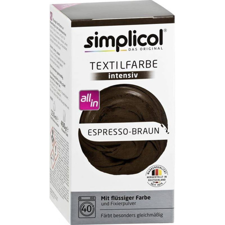 Simplicol Barwnik do Tkanin Brąz Espresso DE