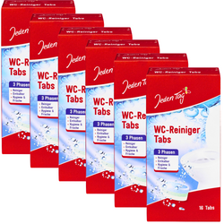 Jeden Tag WC-Reiniger Tabletki do Czyszczenia Toalety 6x16 szt.