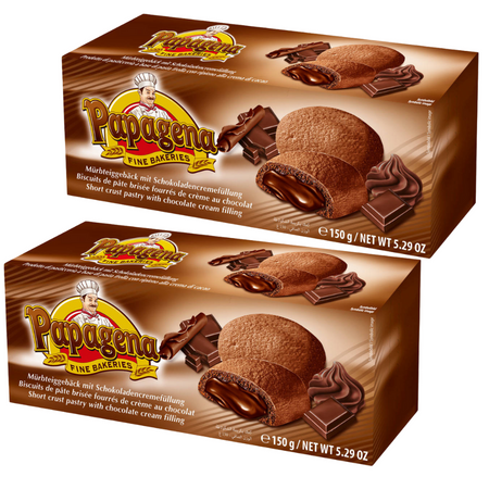 Papagena Ciastka z Kremem Czekoladowym 2x150 g