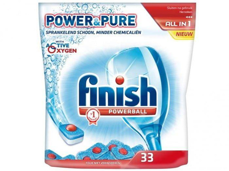 Finish Power&Pure All-in-1 Tabletki do Zmywarki 33 szt.