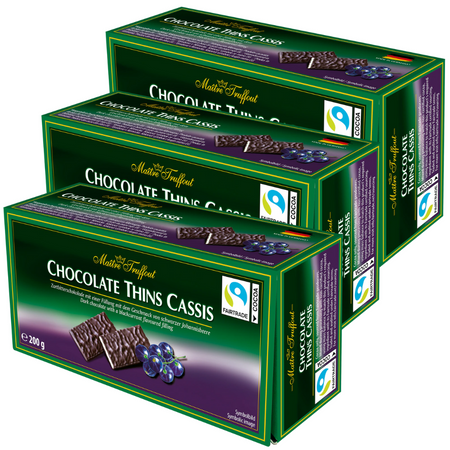 MaitreTruffout Talarki Czekoladowe z Kremem  z Czarnej Porzeczki 200 g