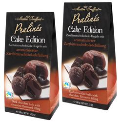 MaitreTruffout Pralinen Cake Edition Pralinki z Gorzkiej Czekolady 2x148 g