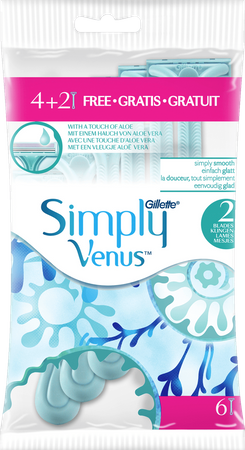 Gillette Venus Jednorazowa maszynka do golenia Simply Venus 6 sztuk