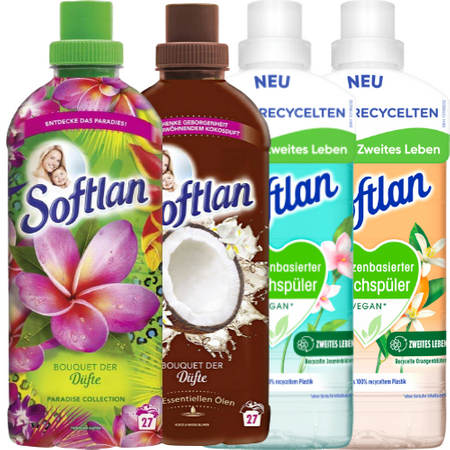 Softlan Paradise, Kokos, Orange, Jaśmin 4 x 650 ml