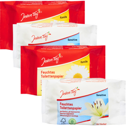 Jeden Tag Nawilżony Papier Toaletowy Mix 4x70 szt.