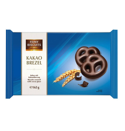 Ciasteczka precelowe z polewą kakaową 165 g