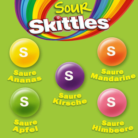 Skittles Crazy Sours Owocowe Kwaśne 136 g