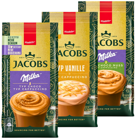 Jacobs Cappuccino Choco, Nuss, Vanille 3x400 g