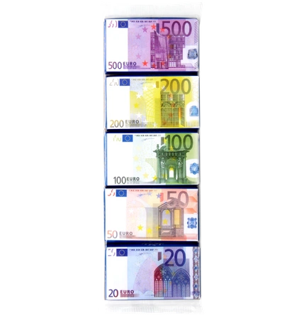 MaitreTruffout Banknoty EURO Czekolada Mleczna 5x15g