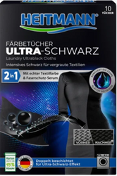 Heitmann Ultra Schwarz 2in1 Chusteczki do Prania 10 Szt.