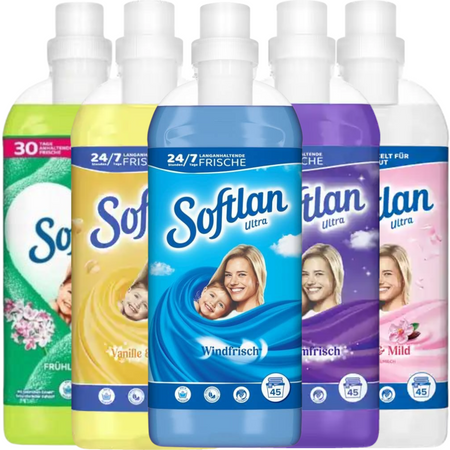 Softlan Zestaw Płynów do płukania 5 sztuk