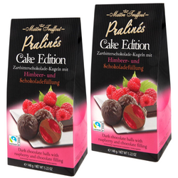 MaitreTruffout Pralinen Cake Edition Pralinki Czekoladowo-Malinowe 2x148 g