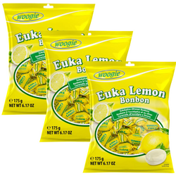 Woogie Cukierki Eukaliptusowo-Cytrynowe 3x175g