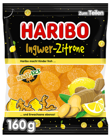 Haribo Ingwer Zitrone Żelki 160 g