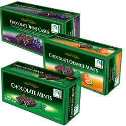 MaitreTruffout Talarki Czekoladowe Pomarańcza, Czarna Porzeczka, Mięta 3x200g