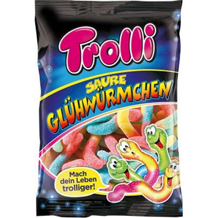 Trolli Gluhwurmchen Kwaśne Świetliki Żelki 150 g