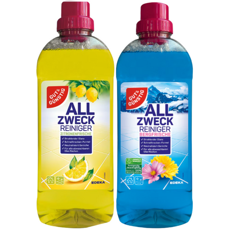 G&G Uniwersalny Płyn Czyszczący Bergfrische i Cytryna 2x1l