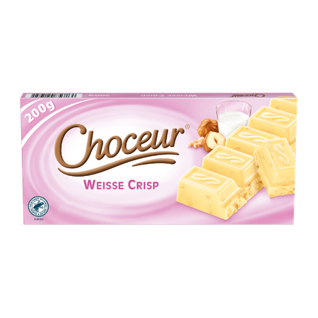 Choceur Weisse Crisp - Czekolada Biała z Orzechami 200 g