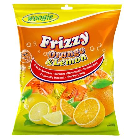 Woogie Frizzy Orange & Lemon Cukierki Musujące 170 g