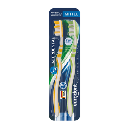 Eurodont Interdental Szczoteczka do Zębów Mittel-Średnia 2 szt.