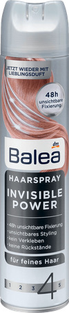 Balea Invisible Power 4 Lakier do Włosów 300 ml