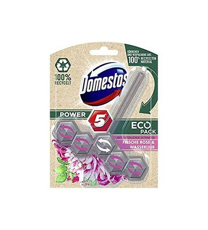 Domestos Power 5 Eco pack Frische Rose& Wasserlilie  Zawieszka WC 55 g